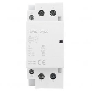 Contacteur modulaire domestique CA 2P 2NO 40A 230/240V 50/60Hz sur rail DIN - Neuf