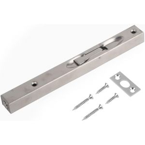 ChenQuanSarl-Serrure De Loquet De Boulon Affleurant De Porte 304 Boulon De Verrouillage De Porte Dissimulé En Acier Inoxydable Avec Gâche Et Vis Pour Garde De Sécurité De Porte À La Maison(8Inch) - Neuf