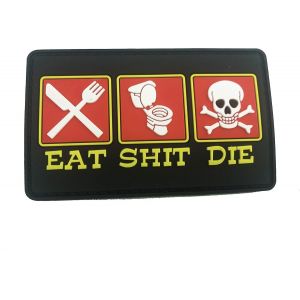 Kalanka-Eat Shit Die Airsoft Paintball Pvc Cosplay Patch - Neuf