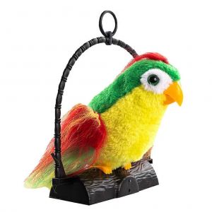 Animaux en peluche pour enfants, jouets &agrave; r&eacute;p&eacute;tition, statue d'oiseau suspendue, jouet perroquet en peluche, jouets d'oiseau parlant, jouet d'enregistrement - Neuf