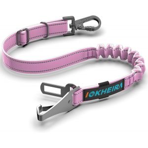 Eryi-Ceinture Chien Voiture, Ceinture Sécurité Chien Avec Système D'absorption D'énergie, Harnais Voiture Chien Adaptée À La Prise De Siège De Voiture, Latch Et Isofix - Neuf