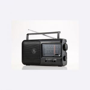 WE Radio grandes ondes AM/FM/SW1/SW2 Prise casque prise secteur ou pile (non incluse) noir - Neuf