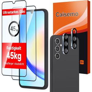 JGD-Lot de 2 films de protection d'&eacute;cran en verre haute duret&eacute; pour Samsung Galaxy A34 5G 6,6"", couverture compl&egrave;te de l'&eacute;cran, anti-traces de doigts, 2 films de protection d'&eacute;cran + 2 films de - Neuf