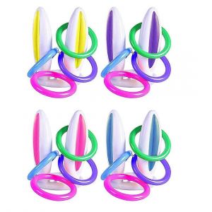 Lapin Gonflable De P&acirc;ques Ring Toss Game 4 Pack,Oreilles De P&acirc;ques Ring Toss Games Cadeau De Jouets Gonflables - Neuf