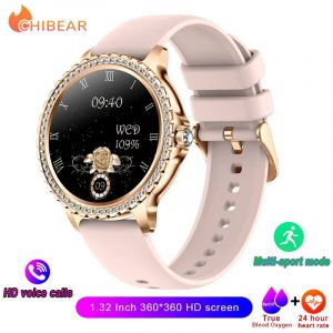 Montre Intelligente À Écran Amoled Pour Femme,Fréquence Cardiaque,Oxygène Sanguin,Bracelet Pour Femme,Appel Bluetooth,Android,Ios,Mode 2023.Pink. - Neuf