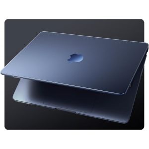 CMJAAGUR-Compatible Avec Coque Macbook Air 13 Pouces M4 M3 M2 2025 2024 2022 &Eacute;tui Rigide Mac Book Air 13,6"" A3240 A3113 A2681 - Bleu Minuit Mat [Identique &Agrave; Midnight Sur Mac] Moins De Traces[M1028] - Neuf