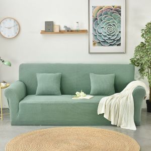 Stretch Polyester etanche a la Poussiere housse du Canape 2 Places Protecteur Decoratifs 145-185 cm - Vert emeraude - Neuf