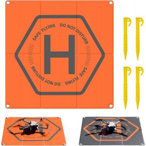 Sansh-Piste Atterrissage Drone, 50 Cm X 50 Cm Pu Double Face Landing Pad Drone Avce Imperméable & Antitache, Pliable Landing Pad Pour Drone Dji Mini/Air/Mavic/Avata/Fpv/Inspire/Fimi Série-Trahoo - Neuf
