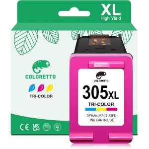 TEPPA-Cartouche pour HP 305 XL Couleur DeskJet 2800e 2820e 4220e 4210e 2810e 2700e 2720e 2821e 2822e 2823e 4222e 4130e 4122e Envy 6032e 6420e 6020e 6432e Cartouche d'encre HP 305 Encre pour HP 305 30 - Neuf