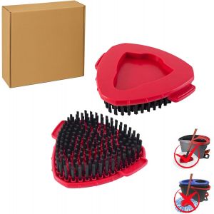 Lot de 2 brosses de rechange,compatibles avec vileda Turbo & Spin Mop,tête de brosse à poils durs,idéale pour les coins,le carrelage,le béton,les surfaces en marbre (2) - Neuf