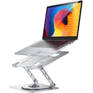 SUBZONAL-Support pour Ordinateur Portable de Bureau en Aluminium avec Pied Rotatif &agrave; 360 &deg;, Support Ergonomique et r&eacute;glable pour Ordinateurs Portables de 10 &agrave; 17"", MacBook Air Pro, Dell, HP - Neuf