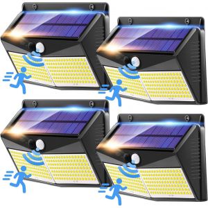 Lampe Solaire Exterieur,¿248led 1500lm¿Lumiere Solaire Exterieur,270º Super Lumineux Lampe Solaire Exterieur Jardin, Ip65 Eclairage Exterieur Solaire Spot Solaire Exterieur,Lampe Exterieur Solaire - Neuf