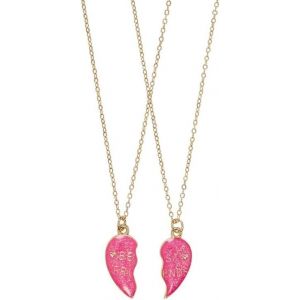 Kales-Draeger-Lot De 2 Colliers Best Friends A Partager-Une Moitié De Coeur Sur Chaque Collier-Bijoux Fantaisie-Collier D'amitié Pour 2 Et Partager Vos Sentiments - Neuf