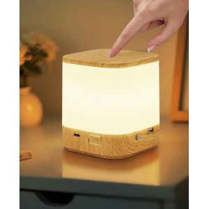 Kal-Lampe De Chevet Led Tactile À Intensité Variable : Lampe De Table Batterie 1800 Mah Rechargeable Par Usb Lampe De Chevet Sans Fil Avec 3 Températures De Couleur Et Minuterie Veilleuse Enfant - Neuf