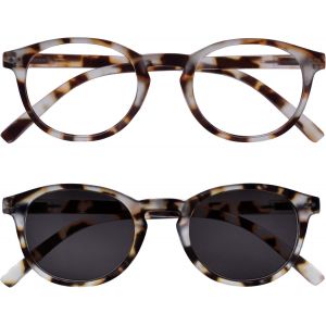 Zen Double Pack Lunettes De Lecture Avec Lecteur Soleil Lumière Marron Écaille Petit Hommes Femmes Rs24-1t +1,00 - Neuf