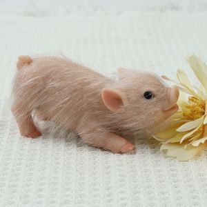 Mini cochon réaliste en silicone, poupées bébé en silicone extensibles, corps entier, mignon, reborn, cochon réaliste, doux/peluche/potelé, animal miniature Born Surprise - Neuf
