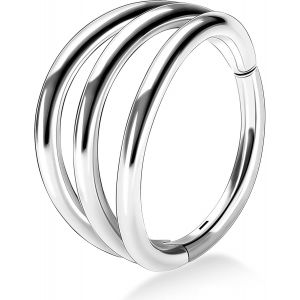 Kal-Boucles D'oreilles H&eacute;lix 16 G Pour Cartilage, Conque, H&eacute;lix, Anneau Segment &Agrave; Charni&egrave;re En Acier Chirurgical 316l, Septum, Nez, Tragus, Daith - Neuf