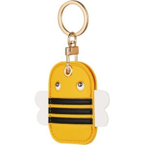 Airtag Trousseau, Mignon Pu Cas Pour Apple Airtag, Portable Key Finder Pour Les Enfants Animaux Domestiques Touches, [Contrôle D'accès De Porte-Clef] (Airtag Non Inclus) (Bee) - Neuf