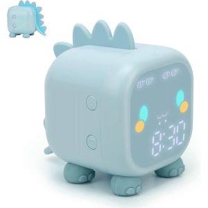 R&eacute;veil pour enfants,horloge pour enfants,r&eacute;veil dinosaure mignon,entra&icirc;neur de sommeil pour enfants,r&eacute;veil - Neuf