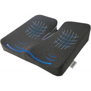 G Coussins De Siège Confortables En Mousse À Mémoire De Forme Pour Coccyx Pour Chaise De Bureau,Sièges De Voiture,Fauteuils Roulants (Gris) - Neuf