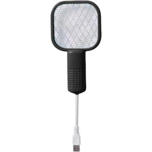 Raquette &eacute;lectrique tue-mouches - Raquette &eacute;lectrique anti-insectes - Grille s&ucirc;re avec lumi&egrave;re pour protection dans la maison, la cuisine, la chambre, le jardin, le camping - Neuf