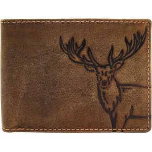 Portefeuille En Cuir V&eacute;ritable Pour Homme, Cuir Naturel Avec Protection Rfid Nfc, Marron Paysage, S, Porte-Monnaie - Neuf