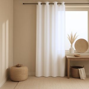 Voilage Effet Lin Fluide - Neuf