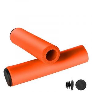 Poign&eacute;e De Guidon De V&eacute;lo, Gel De Silice Super L&eacute;ger Antid&eacute;rapant Antichoc Poign&eacute;es De Verrouillage De Guidon Accessoires De Poign&eacute;es De Cyclisme-Orange-1 Paire - Neuf