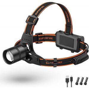 Eryi-Lampe Frontale Led Ultra Puissante,3000 Lumens 5 Modes D'éclairage Lampe Frontale Led Avec Capteur De Mouvement, Batterie 2800mah Rechargeable Usbfrontale Led Pour Pêche Camping Cyclisme - Neuf
