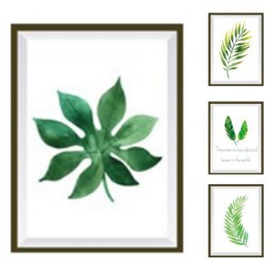 HJLIAN Autocollant mural de style nordique, motif plantes tropicales et feuilles, pour salon, chambre a coucher - Neuf