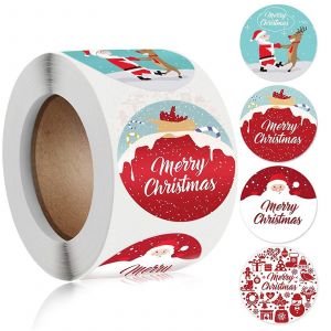 Autocollants De Rouleau De No&euml;l 500 Pcs Autocollants Non Toxiques Sur Le Th&egrave;me De No&euml;l - Neuf