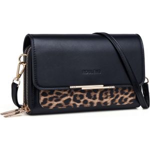 KALANKA-Sac Téléphone Portable Femme - Petit Sac Bandoulière Femme - Sac à Bandoulière Femme en Cuir PU - Sac À Bandoulière Petit avec Réglables Bandoulière - Neuf