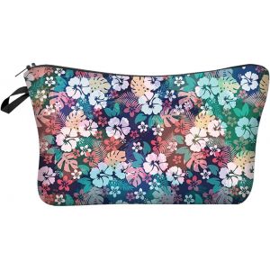 (Fleurs Color&eacute;es) Hommes Sac De Toilette, Trousse De Maquillage, Porte-Monnaie, Fermeture &Eacute;clair, Toile, Sac De Voyage, Du Maquillage, Organisateur De Sac, Adapt&eacute; Pour Les Femmes Et Les Filles - Neuf