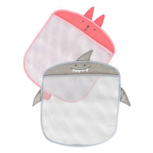 Sac de rangement mural pour vetements, pochette en filet, lot de 2, pour jouets d'enfants et articles de salle de bain - Neuf