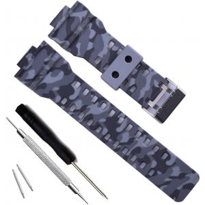 My Time Olibopo Natural Resin Replacement Watch Band Strap For Casio Mens G-Shock Gd120/Ga-100/Ga-110/Ga-100c - Neuf