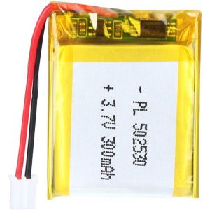 Batterie Li-Po lithium-ion 3,7 V 300 mAh 502530 avec connecteur 2P pH avec grille de 2,0 mm - Neuf