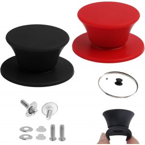 Kalanka-Lot De 2 Poign&eacute;es Universelles En Silicone Pour Couvercle De Casserole - Poign&eacute;e De Rechange Pour Couvercle De Casserole En Verre - Pour Cuisini&egrave;re, Po&ecirc;les, Ustensiles De Cuisine - Neuf