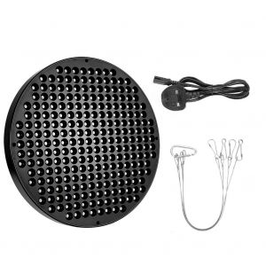 HJLIAN Lampe LED ronde a spectre complet pour culture de plantes d'interieur, prise britannique AC85-265 V, 50 W - Neuf
