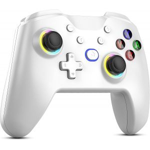 Eryi-Manette Switch Sans Fil Pour Switch/Lite/Oled, Manette Switch Pro, Contrôleur Pour Switch Sans Fil Avec Led Rvb 7 Couleurs Fonction De Réveil, Turbo, Axe Gyroscopique, Réglable Vibration - Neuf