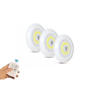 Lot de 3 lampes LED pour placard et chambre à coucher avec télécommande - Neuf