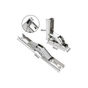 4 Pcs Charni&egrave;res pliantes 90 degr&eacute;s Superposition compl&egrave;te Charni&egrave;re de porte en acier inoxydable Charni&egrave;re d'armoire de cuisine invisible avec 16 vis pour armoire Porte Cabine - Neuf