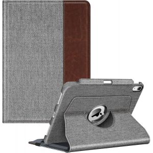 Coque Pour Ipad Air 11 Pouces M3/M2 (2025/2024), Ipad Air 5/4 10.9 Pouces (2022/2020) - [Rangement De Stylet] Étui Rotatif À 360° Housse Pivotante Veille/Réveil Auto, Denim Gris - Neuf
