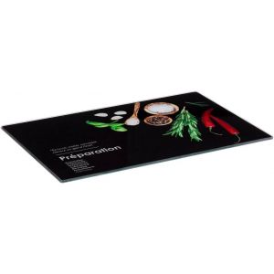 Five Planche &Agrave; D&eacute;couper En Verre 30 X 20 Cm D&eacute;co Black Edition - Neuf