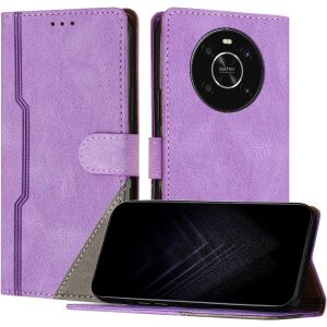 Kal-&Eacute;tui Pour Huawei Honor X9/X30, Housse En Cuir Pu Avec [Protection Antichoc Tpu] [Fonction Support] [Porte-Cartes ] Antichoc Magn&eacute;tique Coque Pour Honor X30 - Violet - Neuf