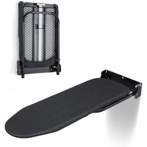 MEVRONISSHOP-Planche &agrave; Repasser Murale Pliable avec Housse r&eacute;sistante &agrave; la Chaleur, Planche &agrave; Repasser compacte pour Petits espaces, Noir, 32 x 93 cm - Neuf