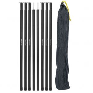 Kit De Barres De Support Pour Tente De Camping En Tube De Fer Galvanise, Tiges De Support Exterieures, Cadres D'auvent, 4 Metres - Neuf