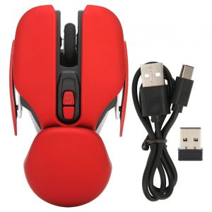 Souris ergonomique sans fil, batterie integree, DPI reglable, processus de galvanoplastie, conception integree, souris de jeu rouge - Neuf