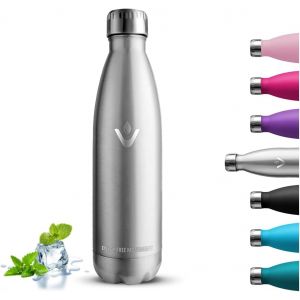 Gjfty-Gourde Isotherme, Gourde 750 Ml, Sans Bpa, Gourde Sport, Froid&chaud, Gourde Inox, Anti Fuite, Bouteille Isotherme, Facile À Transporter, Gourde Metal, Pour École, Bureau, Camping, Yoga, Voyage - Neuf