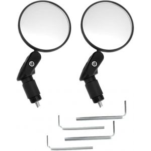 Lot De 2 Rétroviseurs De Vélo Pour Guidon De 17,4 À 22 Mm, Réglables À 360 °.[F1299] - Neuf