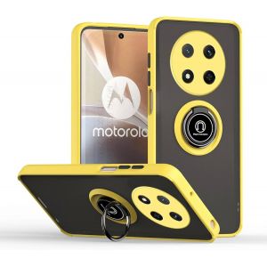 Kal-Coque Bumper Pour Honor Magic7 Lite/Magic 7 Lite/Honor X9c Avec Anneau, Housse De Protection Avec Anneau Magnétique 360°. Étui Robuste Antichoc Coque. Jaune - Neuf